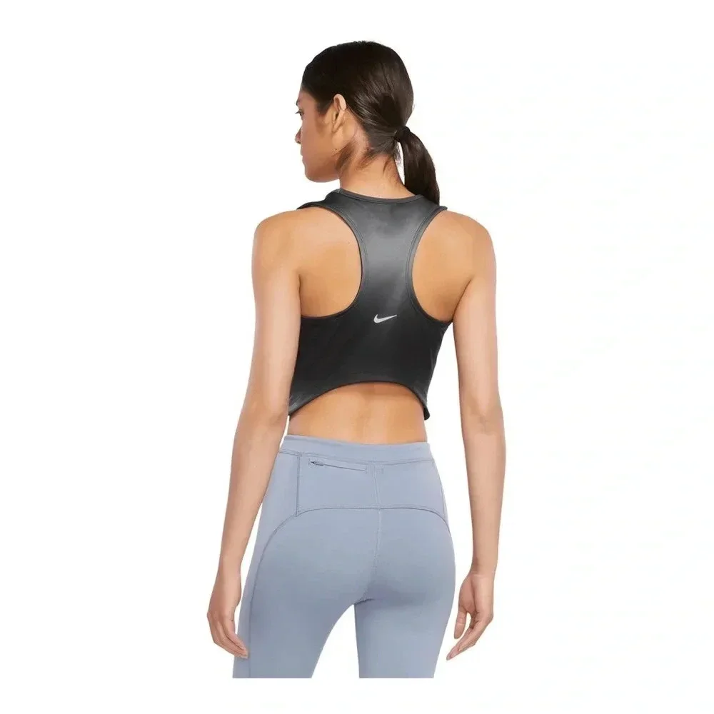 Nike Dri-Fit Swoosh Printed Crop Tank- Size L
